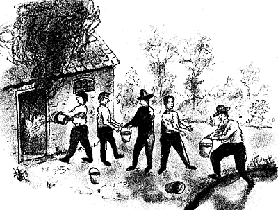 Tekening van Jean Keulen, bron: historische kring Cadier en Keer. tekening Jean Keulen